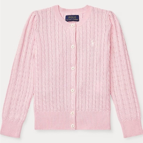 Ralph Lauren Mini-Cable Cotton Cardigan. Size 12m - Picture 1 of 6